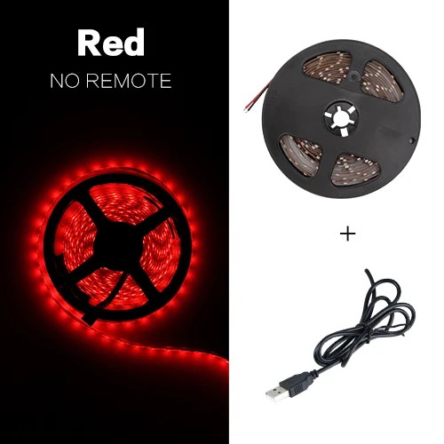 Red USB мини 3key Светодиодная лента DC 5 В гибкий светильник 60 Светодиодный s 50 см 1 м 2 м 3 м 4 м 5 м SMD 2835 Настольный Декор экран ТВ фоновый светильник ing - Испускаемый цвет: Red