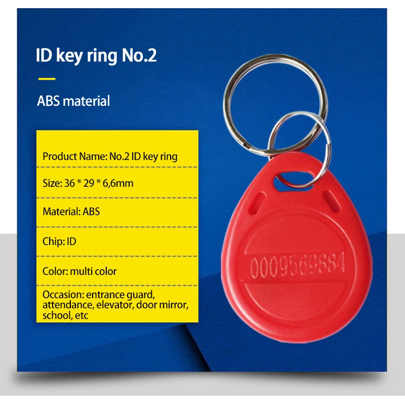 10/100pcs RFID Tag 125Khz Key Copy Rewritable Writable Rewrite RFID  Keyfobs Tag Ring Card Proximity Token Duplicate 9 Colors