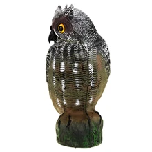 Солнечный питанием Сова охотничья приманка птица Scarer сдерживания борьба с вредителями садовый декор глаз Свечение Сад Двор украшения сада