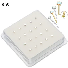 

New Design Fashion Trendy Zircon Nose Studs Nose Piercing Body Jewelry Pircing Nariz Plata Joyería Corporal