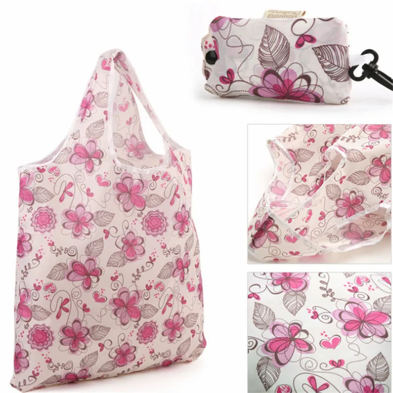 Vogvigo Женская Складная сумка для покупок прочная женская сумка многоразовая Цветочная сумка Большая вместительная Ткань Оксфорд Повседневная сумка для продуктов