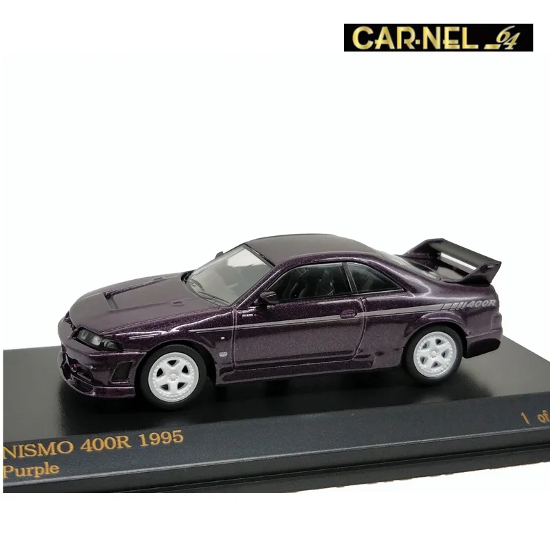 1/64 CAR-NEL 64 Nissan Skyline GTR Nismo 400R 1995 фиолетовый литой модель автомобиля