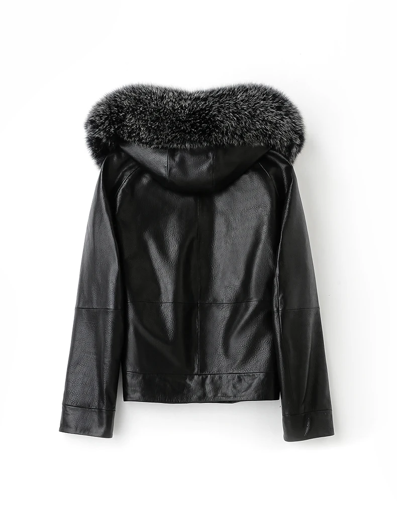 Новая куртка из натуральной овечьей кожи Женская пуховая куртка с мехом лисы капюшон край овчины Розничная OEM
