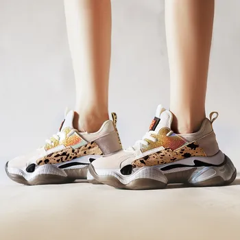 

YECHNE Vrouwen Sneakers Trend Schoenen Voor Papa Vrouwen Dikke Zolen Mode Loopschoenen Platform Vrouwen Vetersluiting