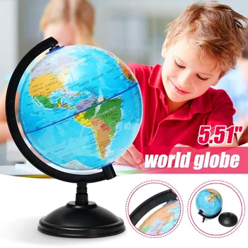 

14cm World Globe Map On Stand Large Student Toys Education Globe National Boundries Rivers Mountains Geography School Supplies