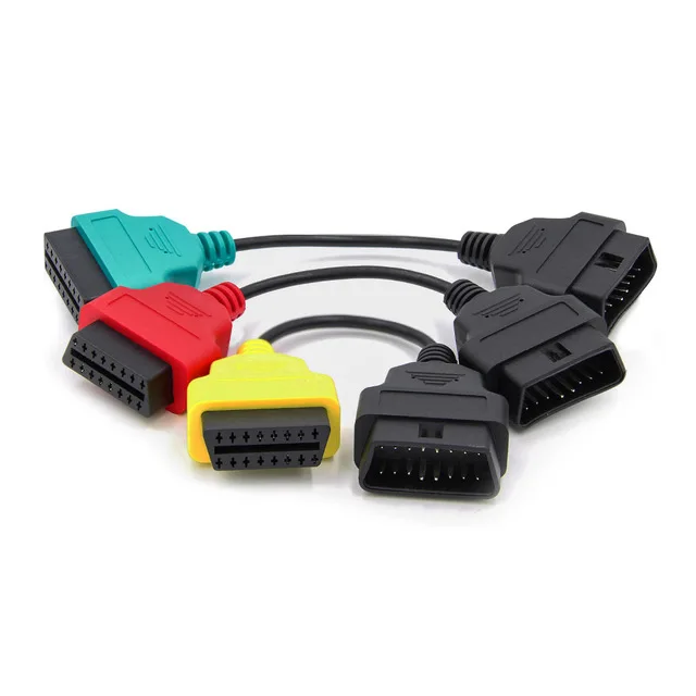 4 шт. obd2 сканер кабель для F-iat Ecu сканирования адаптер для Fiat разъем OBD2 16Pin OBD кабель для Fiat четыре цвета - Цвет: 3pcs