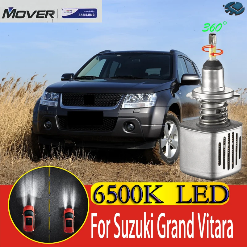 Автомобильный головной светильник, светодиодный светильник SAMSUNG для Suzuki Grand Vitara JT 2004-2012 светодиодный автомобильный 6500K белый светильник, автомобильный головной светильник 2X