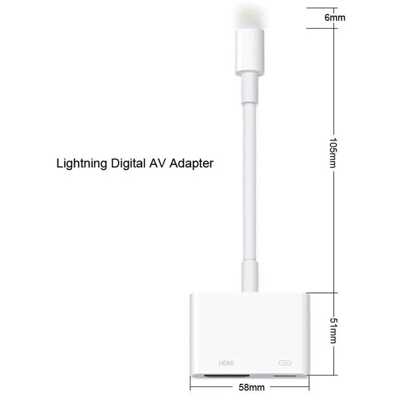 ABKK-1080P 8 Pin Lightning к HDMI ТВ AV Кабель-адаптер для iPhone 5S 6 6S 7 8 Plus X