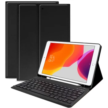 

Tablet Keyboard For iPad 7th Generation 2019 USA Detachable Bluetooth Keyboard Case with Pencil Holder For iPad 10.2 2019 Cover