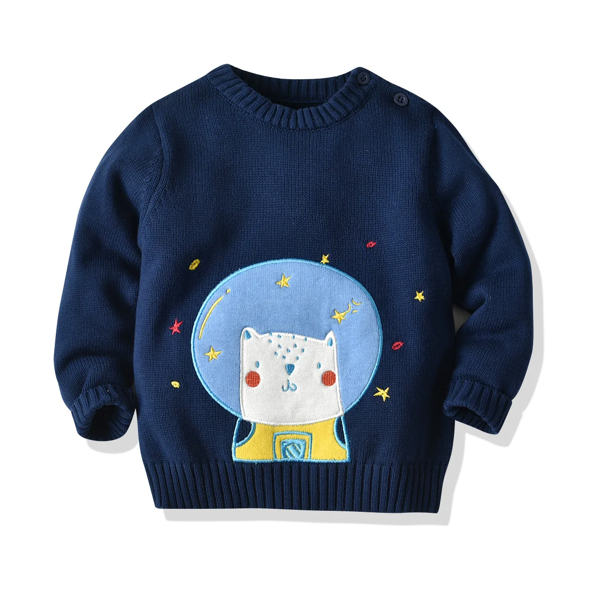 Г. Осень-зима; свитера с рисунками из мультфильмов; серия Cosmic; детский вязаный пуловер для мальчиков; топ для девочек; свитер Вселенная; детская одежда