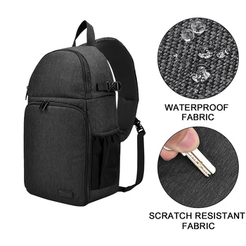 

Zipper Camera Bag Backpack Case Single Shoulder For DSLR Multifunctional Large Capacity Waterproof Messenger Storage Accessories