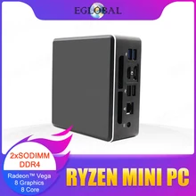 Eglobal a1 chegou novo amd processador mini ventilador pc com ryzen r5 r3 radeon vega gráficos
