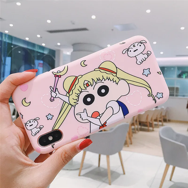 Мягкий чехол из ТПУ с рисунком японского Аниме Crayon Shinchan для iPhone 11 11ProMAX 6 6S 7 8Plus X XS XR XS Max