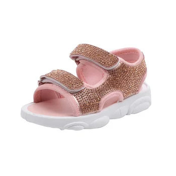 

2020 children's Sandals High quality Kids Shoes Baby Boy Girl Rhinestone Summer Beach sport Soft leather Sandals Shoes Sneakers