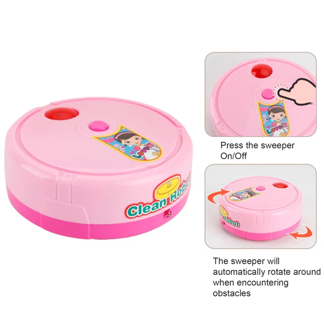 New Dollhouse Electric Music Cleaning Machine Vacuum Cleaner Sweeping Robot Toy Children Toy Pretend Play Tools Educationa Toys 5