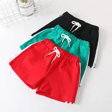 Летние повседневные спортивные шорты для мальчиков и девочек детские шорты в Корейском стиле