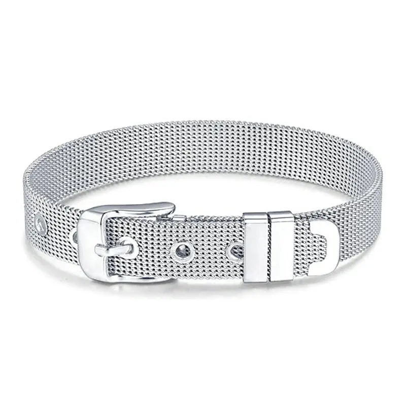 

Stainless Steel Mesh 21cm Bracelet European Men and Women Non-fading Charm Exquisite Bracelet Bangle For Woman Jewelry Gifts