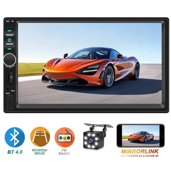 

Double Din Car Stereo Upgrade 7 Inch Contact Screen Car MP5/4/3 Player with Rear-View Camera,AM FM Radio Receiver, Bluetooth , M