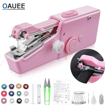 

New Portable Mini Hand Sewing Machine Household Cordless Electric Stitch Needlework Set for Quick Repairs DIY Clothes Stitchin
