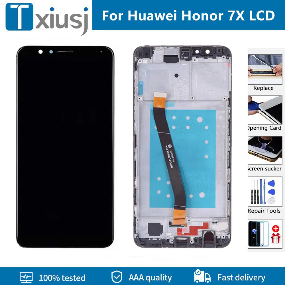 ЖК-дисплей с сенсорным экраном и рамкой для Huawei Honor 7X | Мобильные телефоны