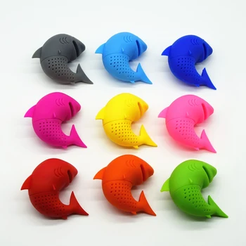 

Tea Tools Type Shark Shape Silicone Tea Infuser/ 100% Food Grade Silicone Shark Tea Strainer Brand New Promotion Gifts!