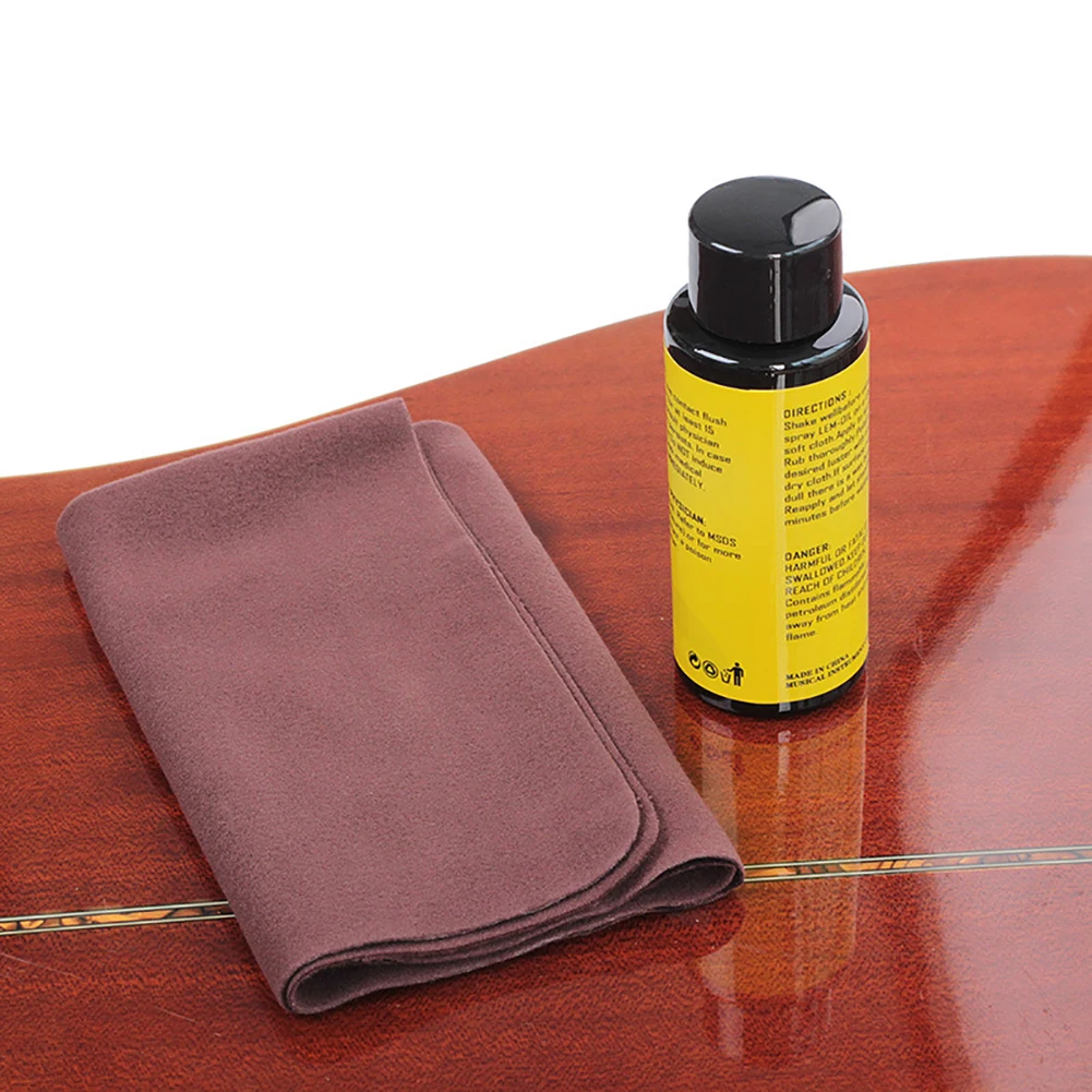 60ml Universal Nursing Effective Care Tool Cleaning Cloth Luster Restore Ukulele Guitar Fretboard Bass Lemon Oil Set Practical