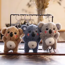 Porte clés en peluche Koalas Kawaii pour enfants, petit Animal en peluche, jouets de décoration de chambre