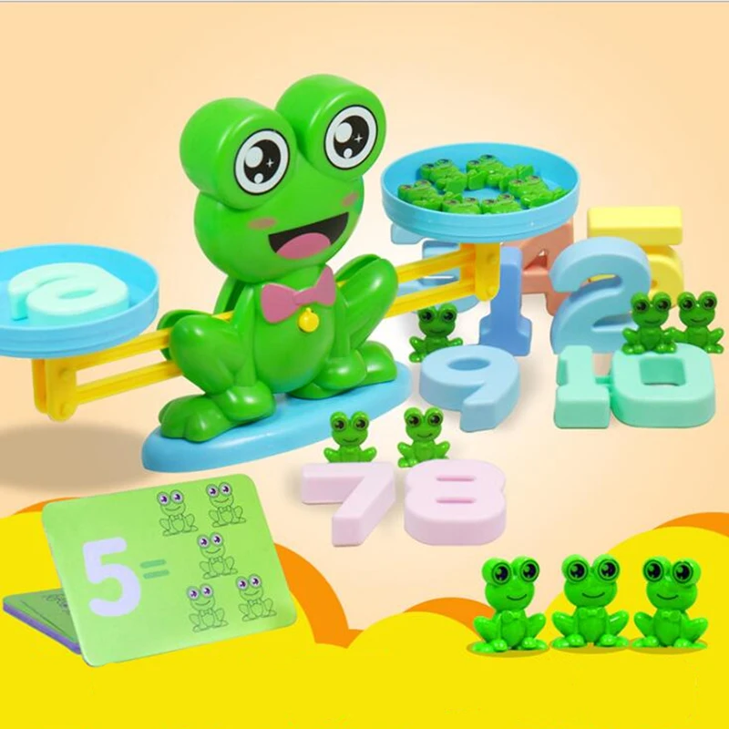 Math Match игра лягушка Цифровой баланс весы игрушка Раннее Обучение цифровое