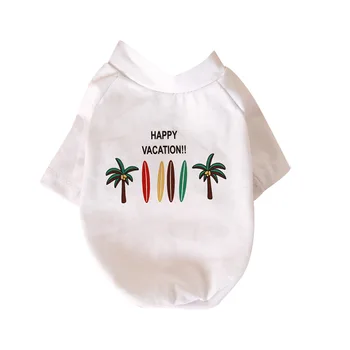 

Dog Clothing Trendy Dog Clothes New Dog T-shirt Hand Stamping Pet Clothes Cat Suit Small and Medium Size Dog Suit Dog Goods