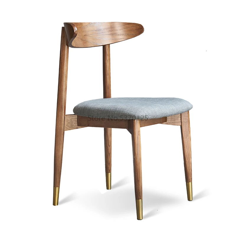 

Light Luxurious Dining Chair Cheap Solid Wood Armchair Modern Restaurant Chair Living Room Furniture Sillas Comedor Cadeira