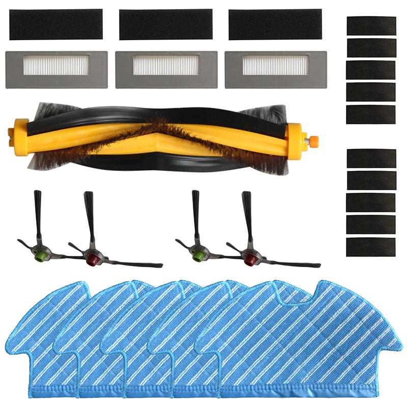 

Main Side Brush Filter Kit For Ecovacs Deebot Ozmo 900 DN5G Vacuum Cleaner Parts Stickers Mop Cloths Side Brushes Sponges