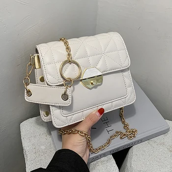 

High Quality Soft PU Leather Shoulder Crossbody Bags for Women 2020 Fashion Chain Design Luxury Handbags Women Bags Designer