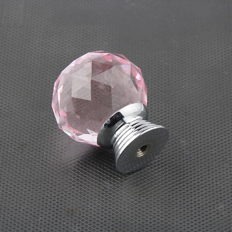 Мебель кристалл ручка ящика ручка цинковый сплав ручка шкафа 30 мм розовый