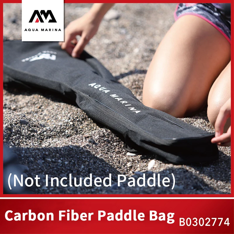 Aqua Marina 3-section Carbon Paddle Backpack Portable Zipper Paddle Surfing Single Shoulder Bag Inflatable Boat Oars Storage Bag