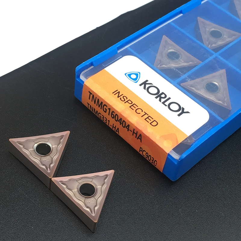 Оригинальные KORLOY 10 шт. TNMG160404 HA PC9030 твердосплавные вставки токарный станок с ЧПУ высокого качества для токарного инструмента из нержавеющей стали