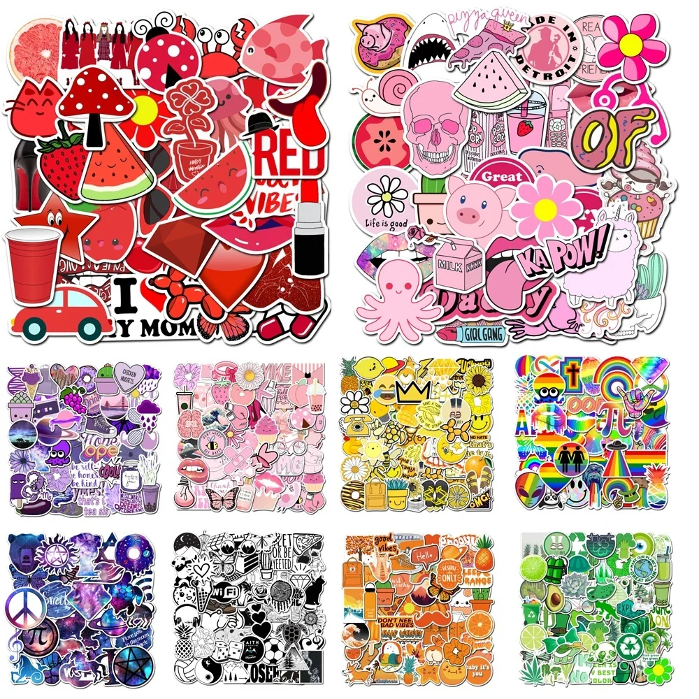 10 видов одноцветных милых стикеров серии Водонепроницаемая наклейка для
