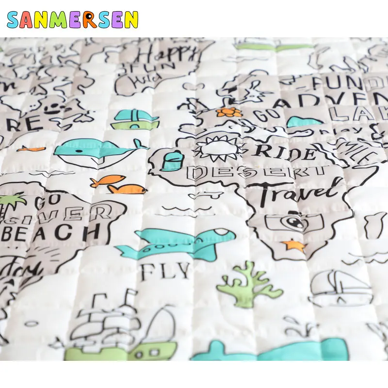 Brinquedos do Jogo Tapete do Assoalho para as Crianças Centímetros Bebê Recém-nascido Graffiti Algodão Tapete Engatinhando Náutico Mapa Game Pad Crianças Cobertor 120 5 High Quality Brinquedos e hobbies