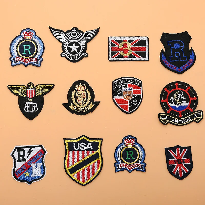 

Badge embroidered cloth patch stickers affixed adhesive accessories Iron On Patches denim canvas shoes, bags and accessories
