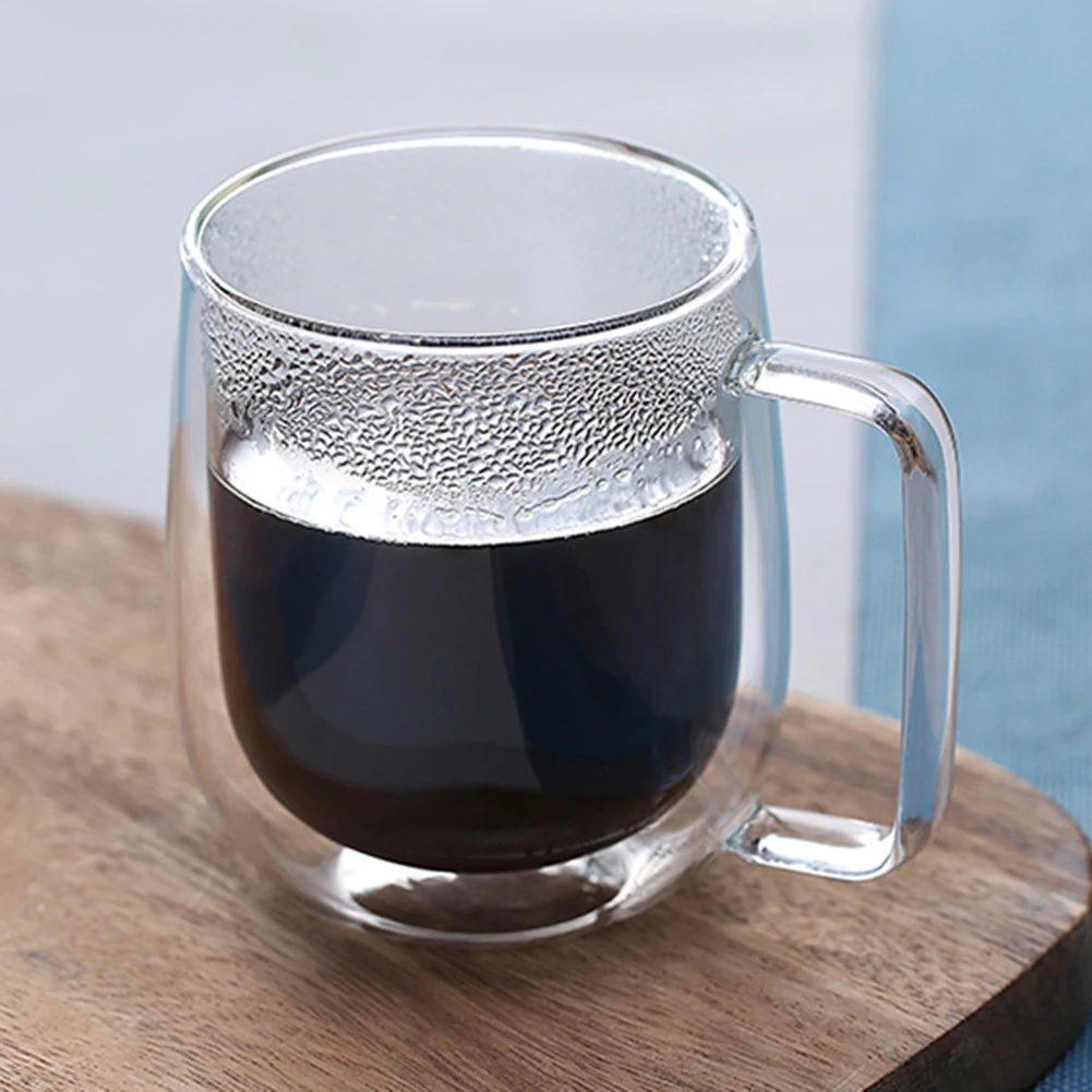 250/350ml прозрачный двойной Слои Стекло сублимационный принтер для влагостойкая пиво сок майка Кофе чашки для напитков кружки, стаканы для напитков