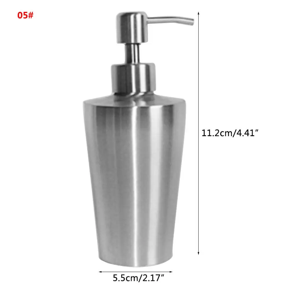 550ml Stainless Steel Foam Bottle Container Shampoo Lotion Dispenser Soap Pump Case - Цвет: 05