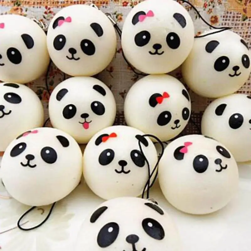 

Decompression Toys Random Expression Adult Children Interesting Stressball Cartoon Panda Pleasant Scent Multi-Size