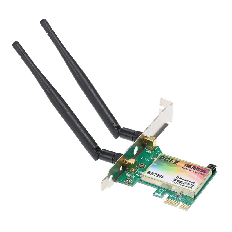 WiFi карта AC 1200 Мбит/с BT4.0 Беспроводная PCIe сетевая карта 5,8 ГГц/2,4 ГГц Двухдиапазонная PCI Express сетевая карта