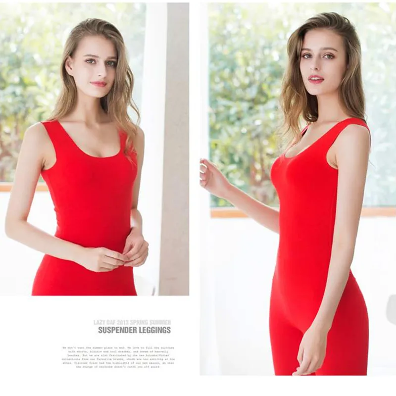 

Fashion Women Warm Tank Top Thermal Vest Seamless Thick Winter Bottoming Shirt Slim U neck Sexy Female Close-fitting Underwear