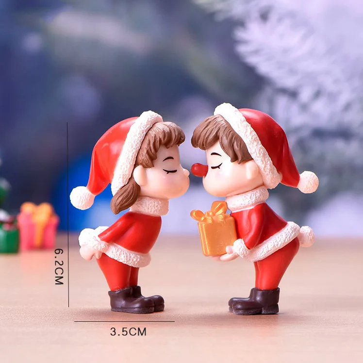 Romantic Miniature Couple Figurines for Wedding Decor and Valentine's Day Gift