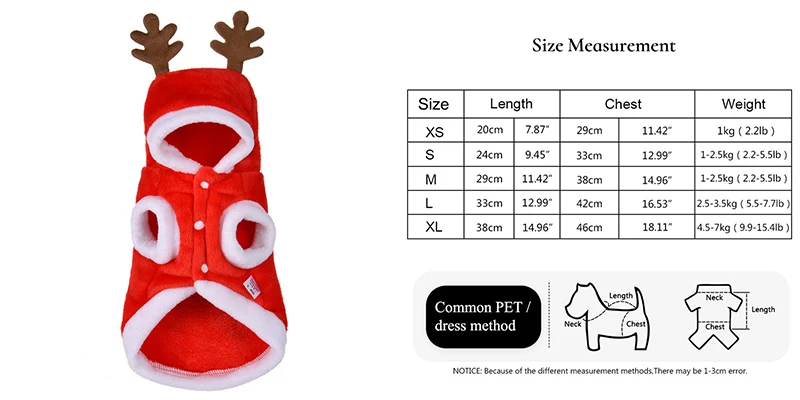 Warm Santa Claus Pet Dog Clothes Christmas Pet Dog Puppy Costume Christmas Pet Coat Hoodie Puppy Jumpsuit Vest Costume