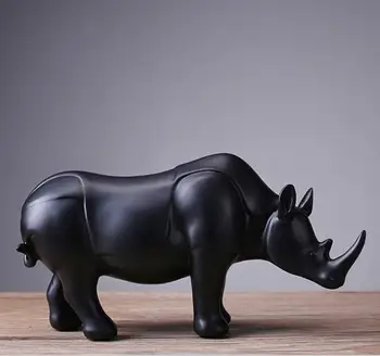 

2020 Crafts Decorative Explosion Rhino Small Ornaments Factory Direct Gift Statue Sculpture Furnishing Resin New The Modern Home