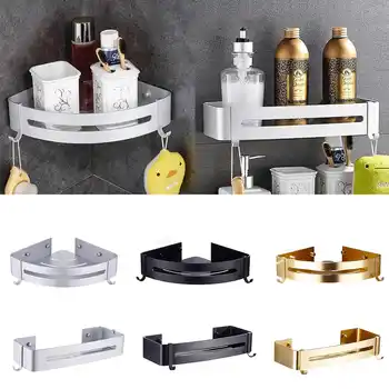 

Corner Shelf Wall Mounted Space Aluminum Bathroom Soap Dish Bath Shower Shelf Bath Shampoo Holder Basket Holder Corner Shelf
