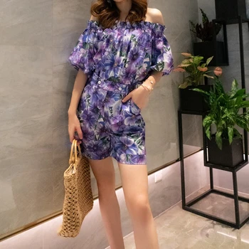 

Two Piece Set Flower Button Bodycon 2 Piece Set 2020 Sexy Short Women Sleeveless Top And Skirt Summer Autumn Skirt Sets