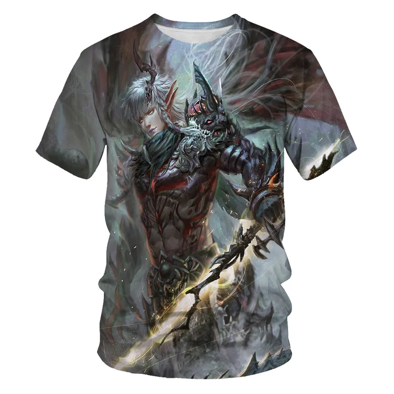 Summer new 3D printing war series characters T-shirt domineering men cool T-shirt large size 6X