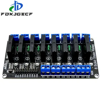 

Low Level 5V 8 Channel Solid State Relay Module SSR G3MB-202P 240V 2A Output with Resistive Fuse For Arduino 8 Way